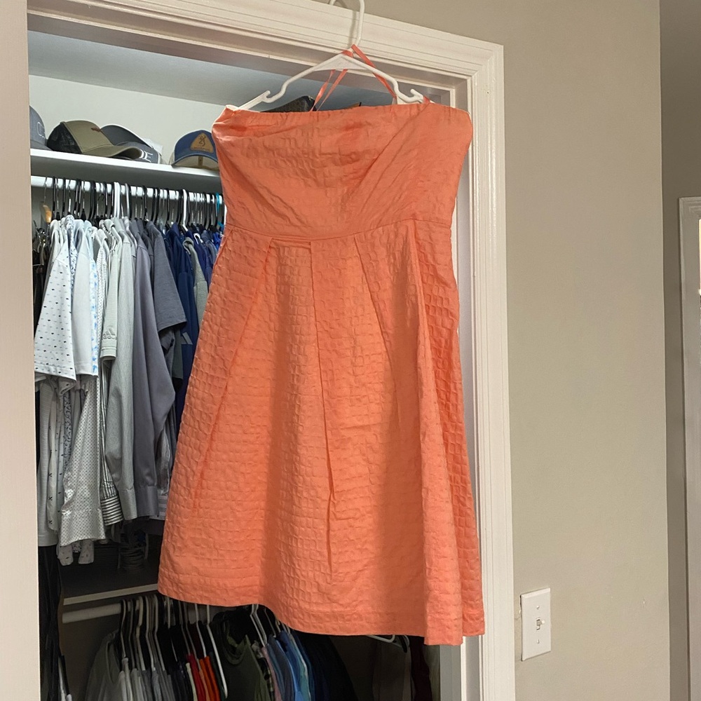 Strapless J.Crew Lorelei Coral Dress